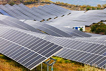 A photo voltaic solar power station near Lucainena de las Torres, Andalucia, Spain. May 2011
