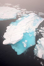 Rotten sea ice off the north coast of Svalbard, Norway July 2013