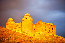La Calahorra Castle in La Calahorra at the foot of the Sierra Nevada mountains in Andalucia, Spain,