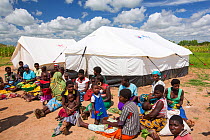 People displaced by the January 2015 flooding in Baani refugee camp near Phalombe, Malawi, March 2015.