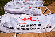 Red Cross shelter tool kits waiting to be airlifted into areas affected by the January 2015 flood. Malawi, March 2015.