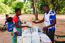 Medecins sans Frontieres  clinic in Makhanga testing local people, many of whom now have malaria. A result of the January 2015 floods, the drying up flood waters provided an ideal breeding grounds for...