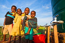 Children displaced by flooding at Chiteskesa refugee camp, near Mulanje, Malawi. March 2015.