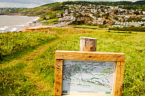 Landslip on the South West Coast Path at Charmouth. This section of the Jurassic Coast has always been prone to landslips due to the unstable nature of the Jurassic clays and shales, but increased hea...