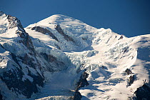 Mont Blanc above Chamonix, French Alps, France. September 2014.