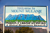 Sign for Mount Mulanje in Malawi, March 2015.
