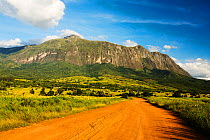 Dirt track to Phalombe below Mount Mulanje, Malawi, March 2015.