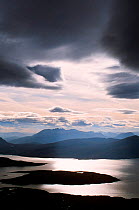 An Teallach from Ben Mor Coigach across Loch Broom in the North West Highlands, Scotland, UK.