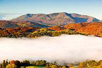 Temperature inversion created clouds in Ambleside in the Lake District, UK, October 2004.