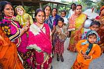 Villagers in a remote subsistence farming village on an island in the Sunderbans, the Ganges Delta in Eastern India. December 2013.