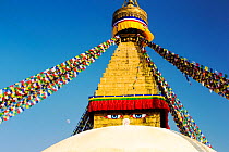 The Boudanath Stupa, is one of the holiest Buddist sites in Kathmandu, Nepal, December 2012.