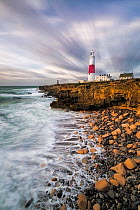 Portland Bill Lighthouse, Isle of Portland, Dorset, England, UK. November 2015.