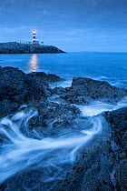 Eilean Glas Lighthouse, Scalpay, Isle of Harris, Outer Hebrides, Scotland, UK. March 2014.