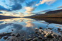 Loch Leathan, Trottenish Peninsula, Isle of Skye, Inner Hebrides, Scotland, UK. January 2014.