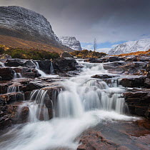 Waterfall on Russel Burn, Applecross, Highlands, Scotland, UK. February 2016.