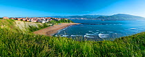 Arrigunaga beach and the Cantabrian Sea, Getxo, Biscay / Bizkaia, Basque Country, Spain. June 2017.