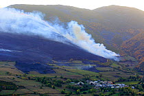 Fire in the Cantabrian mountains, Degana e Ibias Natural Park, Asturias, Spain, October