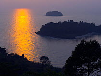 Sunset overs Ko Chang Island, Thailand, February 2018.
