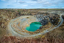 Slate quarry, Delabole, Cornwall, England, UK. March, 2018.