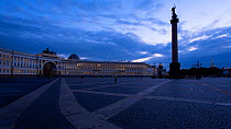 Timelapse from day to night panning across Palace Square, RussiaMay 2016. Hellier