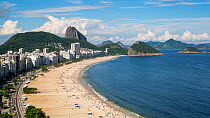 Timelapse overlooking Copacabana beach, Rio de Janeiro, Brazil, September 2016. Hellier