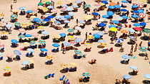 Timelapse of beachgoers on Copacabana Beach, Rio de Janeiro, Brazil, September 2016. Hellier