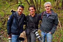 Journalism team at Tangjiahe National Nature Reserve,Qingchuan County, Sichuan province, China