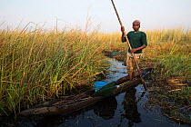 Fisherman in Bengweulu Swamp, Zambia.