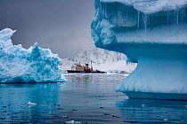 Russian icebreaker Kapitan Khlebnikov in the Weddell Sea, Antarctica.