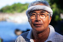 Fisherman, portrait. Izu Peninsula, Shizuoka Prefecture, Japan. June 2010.