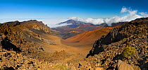 View across crater of dormant Haleakala / East Maui Volcano. Haleakala National Park, Maui, Hawaii. March 2016.