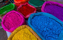 Coloured powders, Kathmandu City, Kathmandu Valley, Nepal. February 2018.