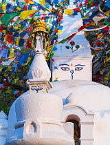 Swayambhunath Stupa, Kathmandu Valley, Nepal. February 2018.