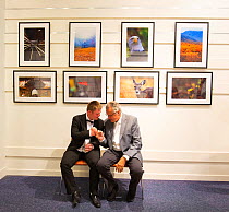 Oliver with Ken Jenkins at their joint exhibition, T5 Gallery Heathrow Airport, July 2018