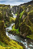 Fjaorargljufur canyon, Kirkjubaejarklaustur, Iceland, August 2017.