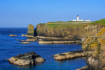 Noss Head Lighthouse near Wick in Caithness, Highland, Scotland, UK, May 2017