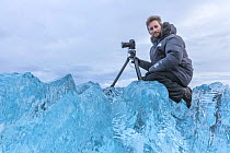 Photographer Guy Edwardes working in Iceland. January 2014.