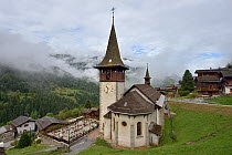 Church in Ayer village, Valais,Switzerland,September