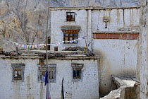 Old Lamayuru villag and Buddhist Monastery at 3390 meters altitude, Ladakh, India, September 2018.