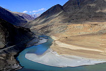 Zanskar River, flowing into the Indus River, Ladakh, India, September 2018.