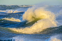 Waves crashing in autumn storm. Vilsandi National Park, Saaremaa Island, Western Estonia. December 2015.