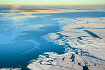 Formation of ice on Baltic Sea. Near Kihnu and Ruhnu Islands, Laanemaa, Western Estonia. January 2014.