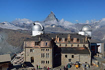 Observatory of Gornergrat, Mont Cervin, Matterhorn, Swiss Alps, Valais, Switzerland, September 2018.