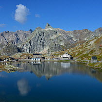 Lac du col grand Saint Bernard, Versant Italien, Valais, Switzerland, September.