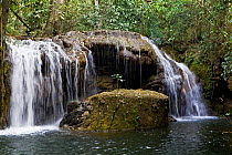 Waterfall in the Cerrado. Estancia Mimosa, Bonito, Mato Grosso do Sul, Brazil.