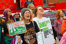 Children protesting climate change at &#39;Strike 4 Climate Change&#39; March. Shrewsbury, England, UK. March 2019. Editorial use only.