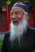 Tao master at Lou Guan Tai temple, Shaanxi province, China. April 2015.