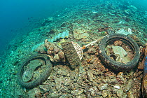 Rubbish covering the seabed, Maluku, Indonesia, November 2018.