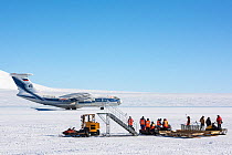 Antarctic Logistics Centre International aeroplane Novolazarevskaya Station, Atka Bay, Queen Maud Land, Antarctica. November 2017.