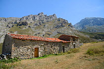 Herdsman&#39;s cottage at Vegas de Sotres (or Vegas del Toro), near Sotres, Picos de Europa, Asturias, Spain, August 2016.